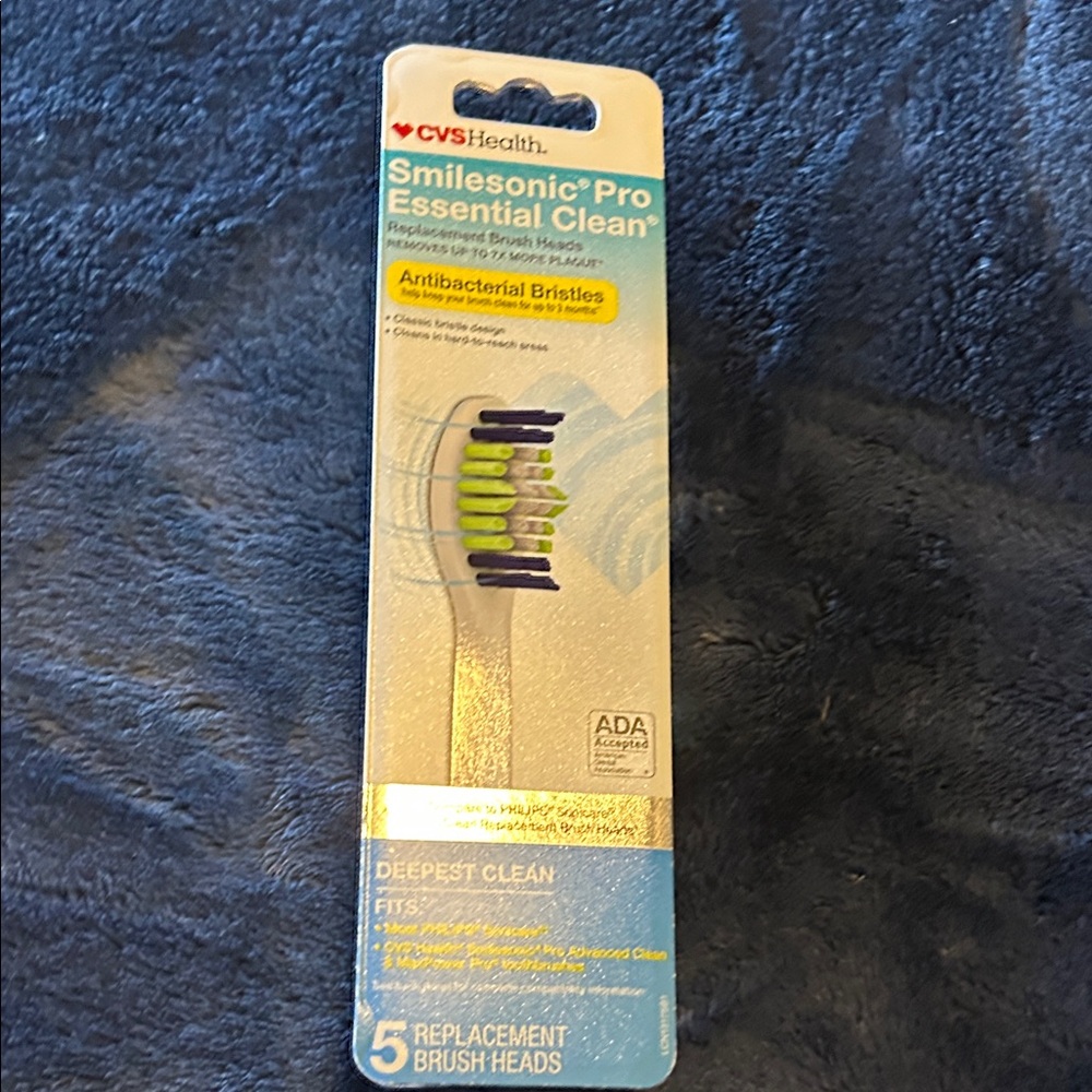 CVS Health Smilesonic Pro Brush Heads - Blue and Green